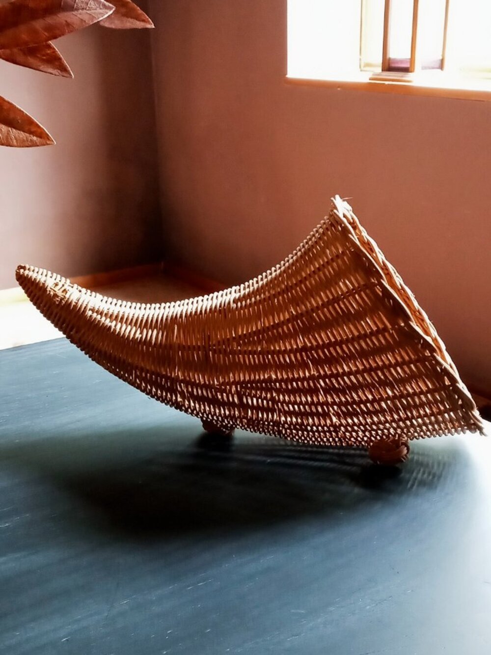 🎉Vintage Rustic Wicker Cornucopia Basket Fall Thanksgiving Decor Shabby Chic🍂 - Picture 2 of 16
